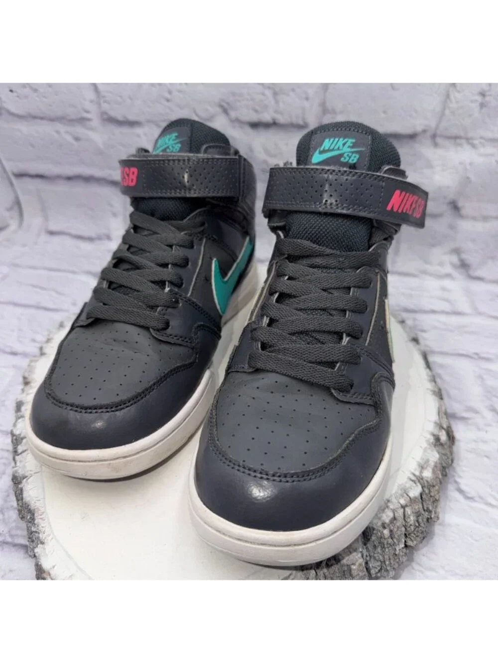 Nike SB Mogan Mid Kids Size 6Y Shoes Gray Blue Pink Sneakers 645025-036